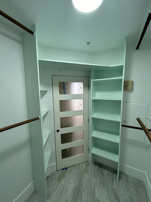 Closet and shelving system installation