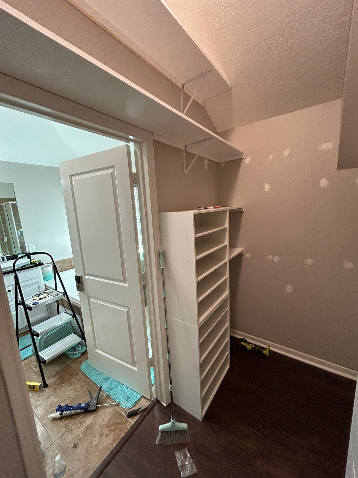 Closet and shelving system installation